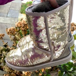 rose gold sequin ugg boots